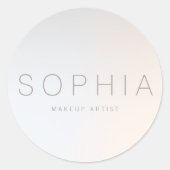 シックモダンミニマル美しいサロン ラウンドシール (正面)