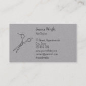 シックモダンミニマル美容師はさみ線 名刺 (裏面)