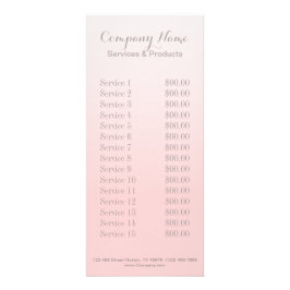 シックモダンミニマル美容師赤面ピンク ラックカード