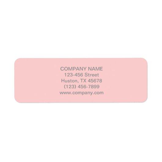 シックモダンミニマル美容師赤面ピンク ラベル (正面)