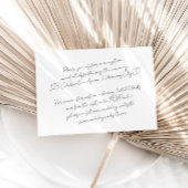 シックモダンミニマ結婚リスト詳細 エンクロージャーカード