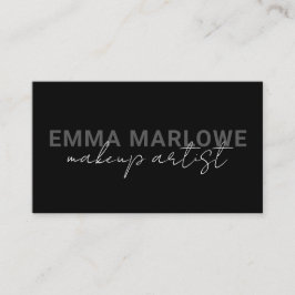 シックモダンメイクアップアーティストブラック 名刺
