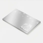 シックモダンメイスンジャースリングライトシルバーフラワー ポストイット (アングル)