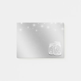 シックモダンメイスンジャースリングライトシルバーフラワー ポストイット