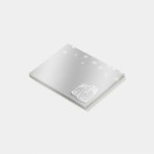 シックモダンメイスンジャースリングライトシルバーフラワー ポストイット (アングル)