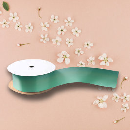 シックモダンメタリックグリーン サテンリボン