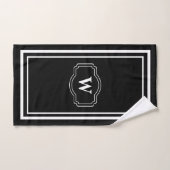 シックモダンモノクロモノクロ白黒モノグラム バスタオルセット (ハンドタオル)