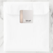 シックモダンモノグラムバラストライプ金ゴールドタウペググレー スクエアシール (バッグ)