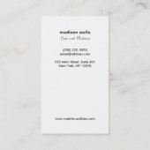 シックモダンモノグラムブラックと金ゴールドストライプ 名刺 (裏面)