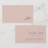 シックモダンモノグラムプレーンプロフェッショナルラグジュアリー 名刺 (正面/裏面)