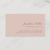 シックモダンモノグラムプレーンプロフェッショナルラグジュアリー 名刺 (裏面)