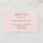 シックモダンモンステラ葉熱帯パターン 名刺 (裏面)