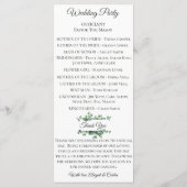 シックモダンユーカリプトゥス葉結婚式 プログラム (裏面)