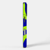 シックモダンライム/ネイビーシブロン Case-Mate iPhoneケース (裏面 / 右)