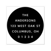 シックモダンラウンドブラック&ホワイト セルフインキングスタンプ (デザイン)