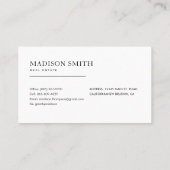 シックモダンラグジュアリープロフェッショナル 名刺 (裏面)