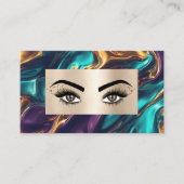 シックモダンラグジュアリー金ゴールドメイクアップアーティスト美しいサロン 名刺 (正面)