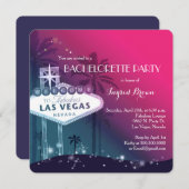 シックモダンラスベガスバチェロレッテ 招待状 (正面/裏面)