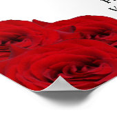 シックモダンラックスウェディングコレクション - 赤いバラ ポスター (角)