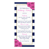 シックモダンラックスピンクローズ結婚ズメニュー ラックカード (正面)