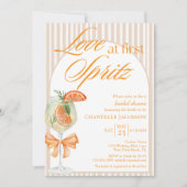シックモダンラブアットファーストスピリッツブライダルシャワー 招待状 (正面)