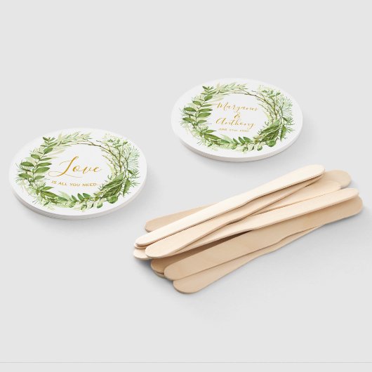 シックモダンラブリースパーソナライズされた結婚ズ ハンドファン (組立なし)