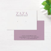 シックモダンラベンダーイヤリングジュエリー表示カード (デスク)