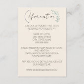 シックモダンリーフモノグラム結婚ズ エンクロージャーカード (正面)