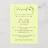 シックモダンリーフモノグラム結婚ズ エンクロージャーカード (正面)