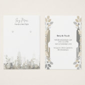 シックモダンリーフ建物デザインカード (正面&裏面)