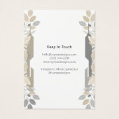 シックモダンリーフ建物デザインカード (裏面)