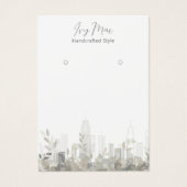 シックモダンリーフ建物デザインカード (正面)