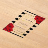 シックモダンルクスシー…サプライズ誕生日パーティー アクリル招待状 (レイダウン)