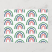 シックモダンレインボー写真誕生のお知らせ インビテーションポストカード (裏面)