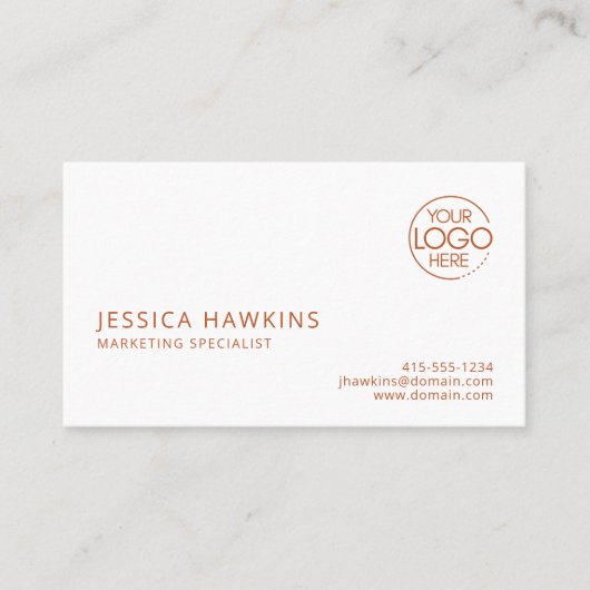 シックモダンロゴダークオレンジプロフェッショナル 名刺 (正面)