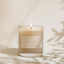 シックモダンロゴニュートラルBeige Candle製品 ラベル