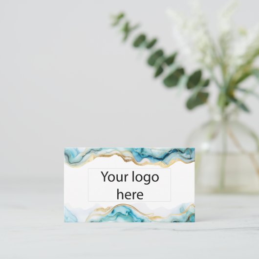 シックモダンロゴQRコードソーシャルメディアWebサイト 名刺 (スタンド正面)