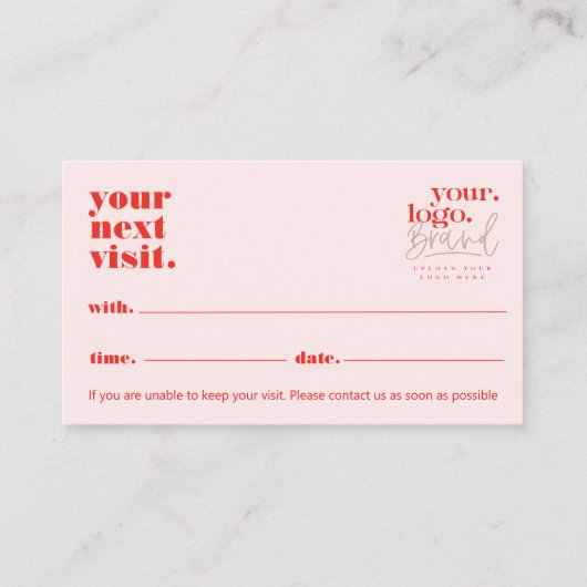 シックモダンロミニマルゴネイルサロン写真コラージュ 予約カード (裏面)