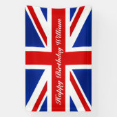 シックモダンロンドン英国連合ジャック国旗 横断幕 (縦)