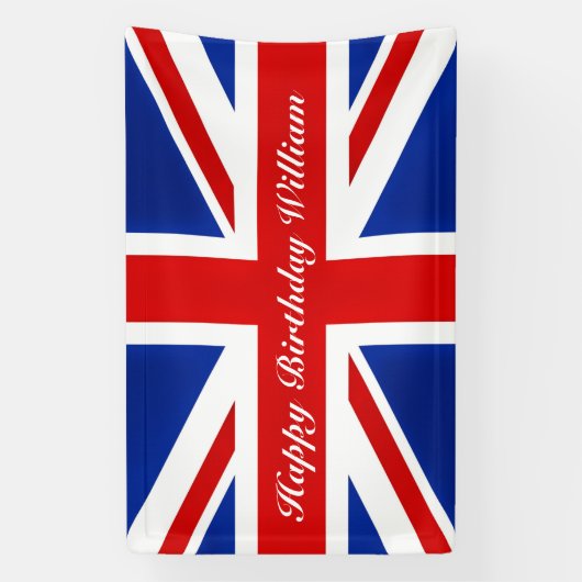 シックモダンロンドン英国連合ジャック国旗 横断幕 (縦)