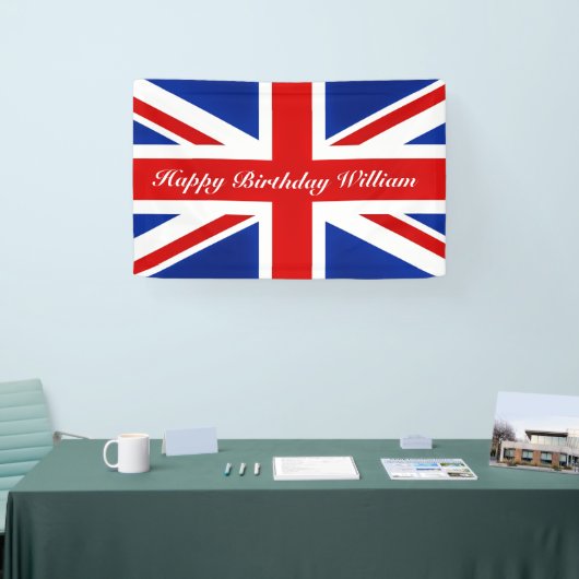 シックモダンロンドン英国連合ジャック国旗 横断幕 (トレードショー)