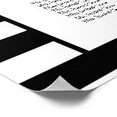 シックモダンワイドストライプとト結婚リデント ポスター (角)