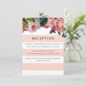 シックモダンワイドストライプバラw披露宴招待状 招待状 (スタンド正面)