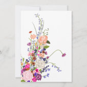 シックモダンワイルドフラワースクリプかわいらしト卒業 サンキューカード (裏面)