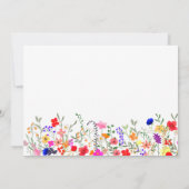 シックモダンワイルドフラワースクリプトマザーのデイブランチ 招待状 (裏面)