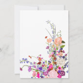 シックモダンワイルドフラワースクリプト写真卒業 案内状 (裏面)