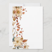 シックモダンワイルドフラワースクリプト1stバースデーガール 招待状 (裏面)