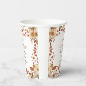 シックモダンワイルドフラワースクリプト1stバースデーガール 紙コップ (右)