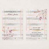 シックモダンワイルドフラワーフローライヤリング表示カード (正面&裏面)