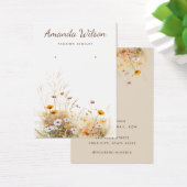 シックモダンワイルドフラワーフローライヤリング表示カード (デスク)